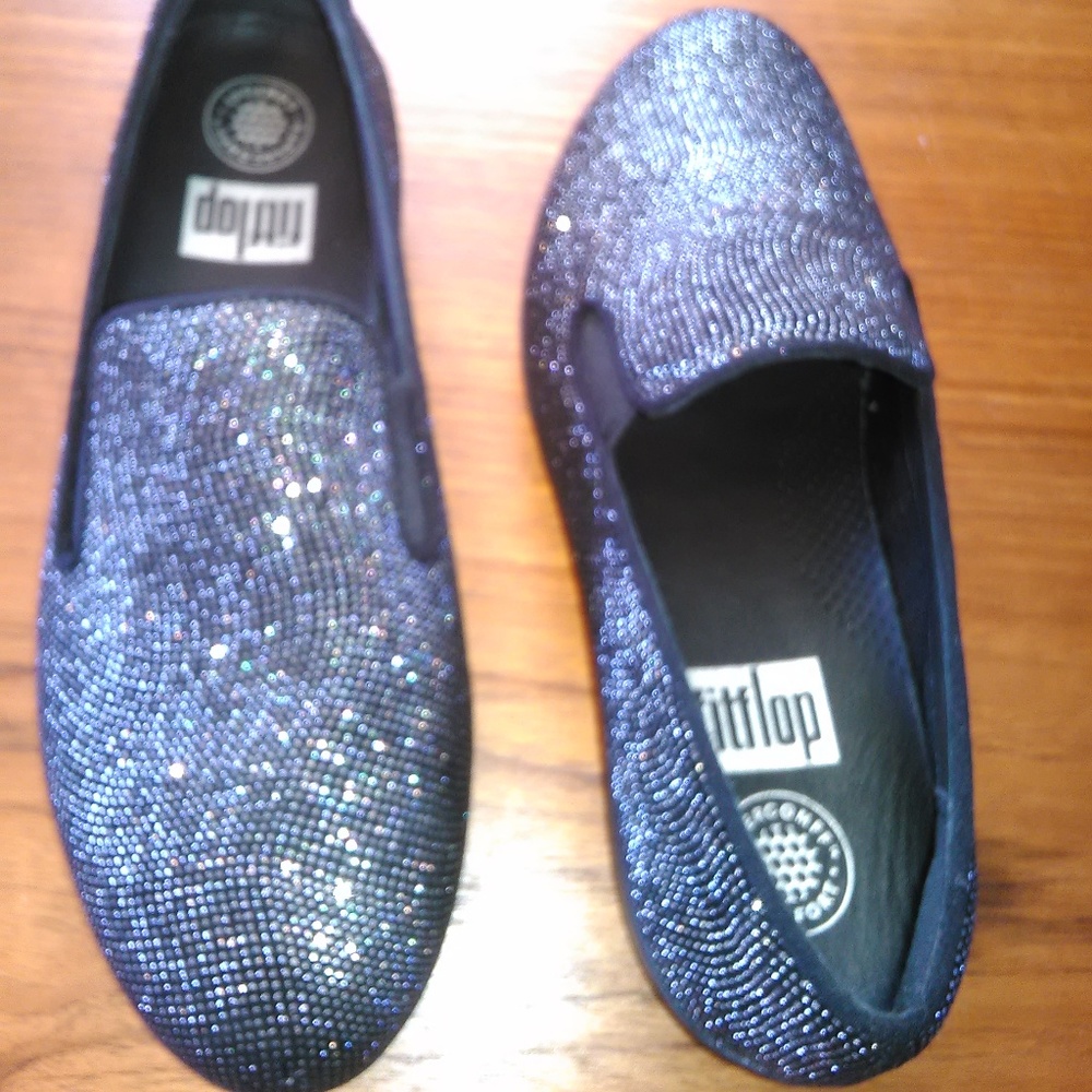 FitFlop Superskate Black Glimmer US 6.5 NEW!